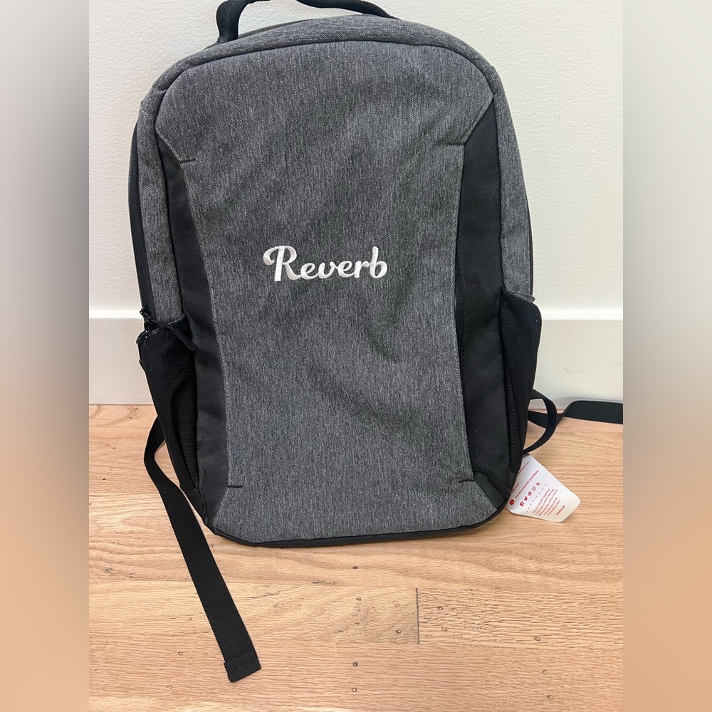 Men's Grey & Black Backpack